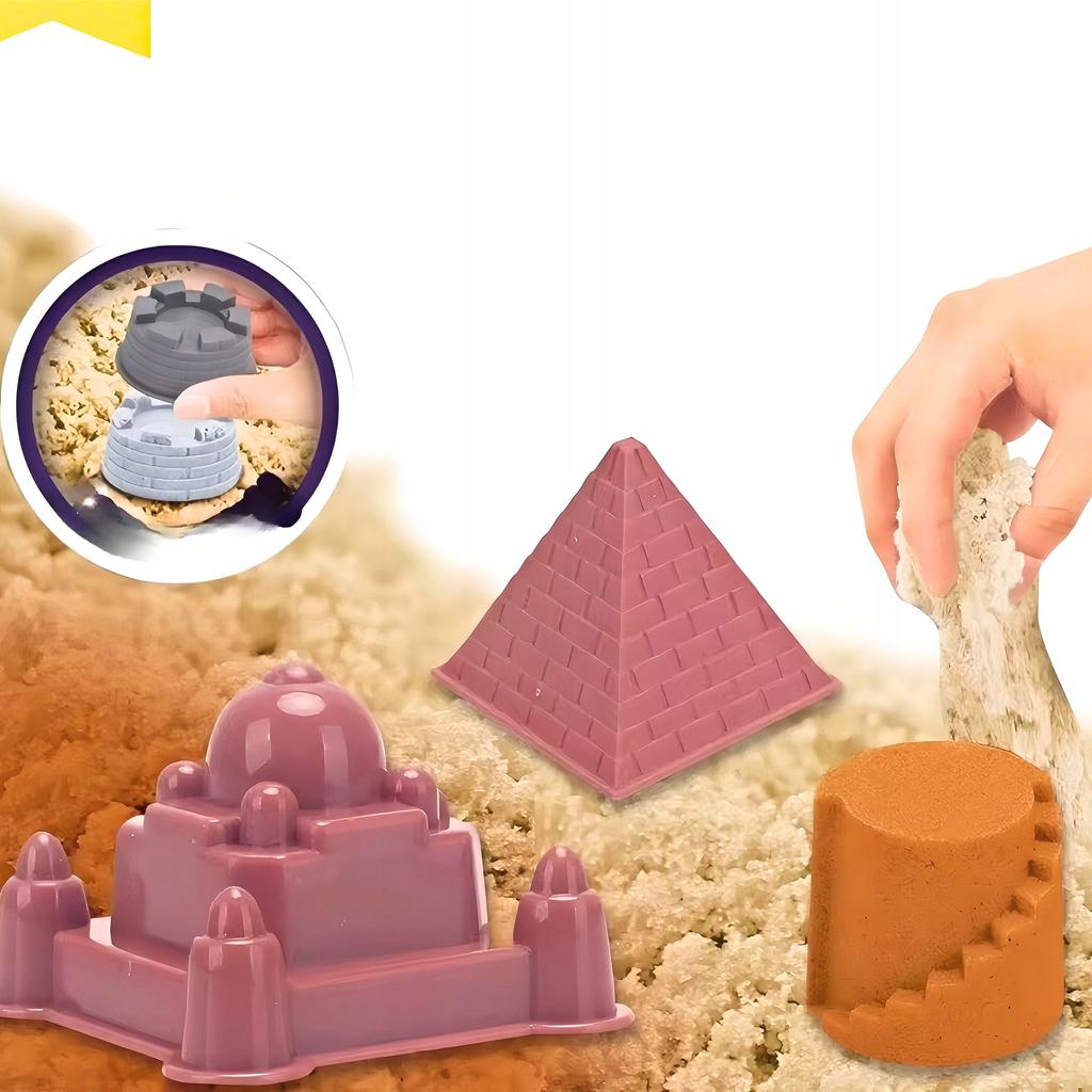 Kinetic Sand Play-Doh Set Castle Pyramid Molds Creative Diy