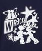 MOZMOZ Wicked Graphic Ringer T-Shirt Navy