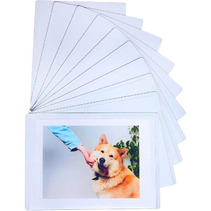 Magnetic Polaroid Picture Frame 2.5 x 3.5, tax Mini Photo Frame for Fridge, Wallet Size Picture Frame, 10 Pack White-10Pcs
