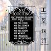No Soliciting Sign Front Door,No Soliciting Yard Sign,Easy to Mount 8x12 inch