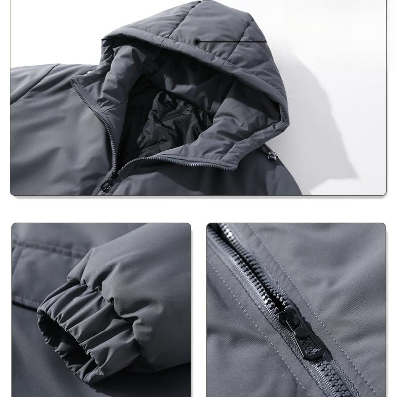 Cotton Clothing Men's Winter Loose Solid Color Cotton Jacket Thickened Workwear Big Yards Cotton Jacket Jacket Warm
