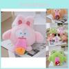 Adorable Cartoon Animal Keychain Soft Plush Frog Bear Dog Rabbit Fox Keyring Cute Gift