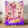 Mia and Me Print Flannel Blanket High Quality Warm Comfortable Cover for All Seasons Perfect for Gifts Home Decor