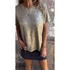 round Neck Short Sleeve Loose T-shirt Pure Color round Neck Short Sleeve Loose T-shirt