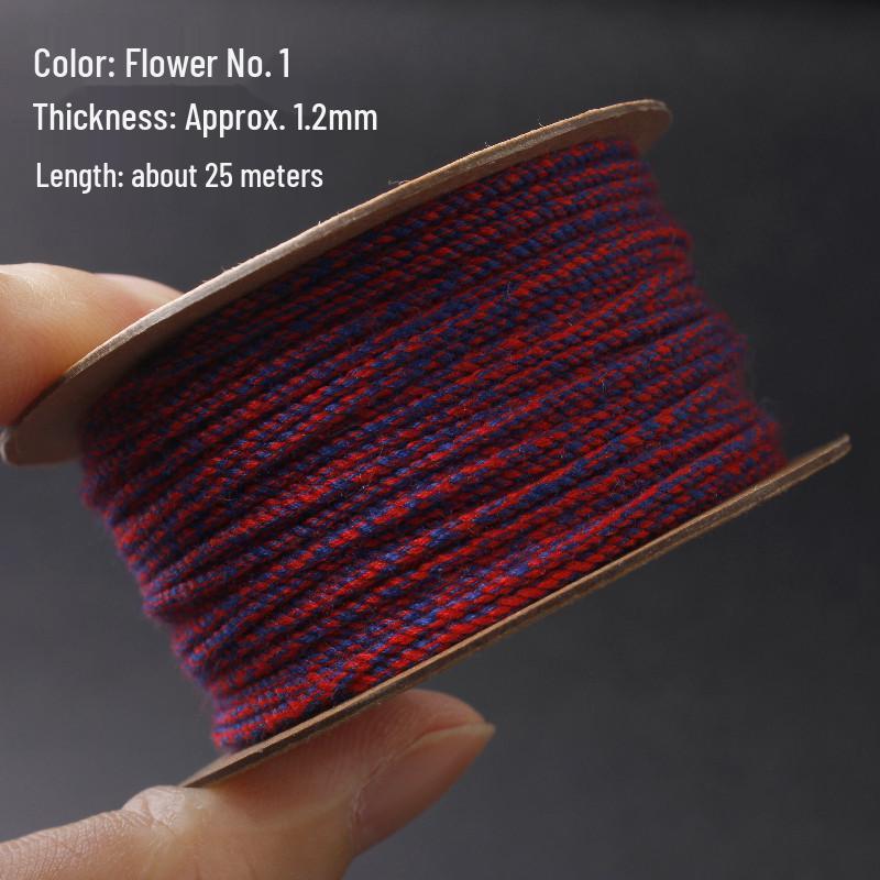 Multi-Color Hand-Twisted Cotton Rope for Beading and DIY Projects