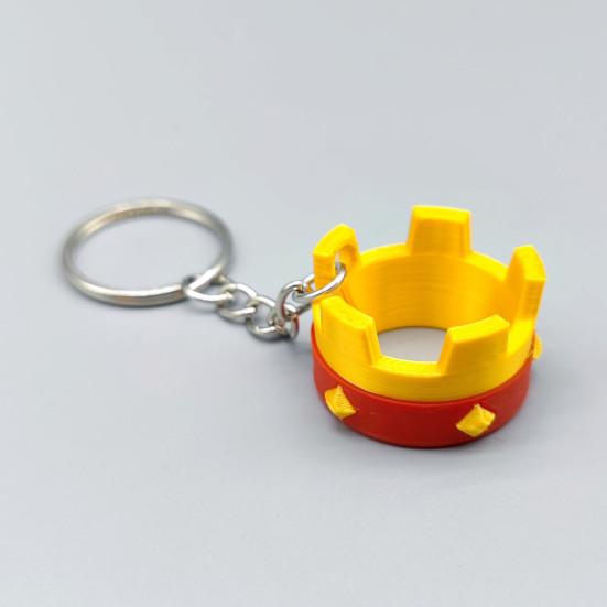 Kronnyckelring för Royale Spelälskare 3D-printad Kronryggsäckshänge Spelare Nyckelringstillbehör för Fans Samlare