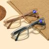 Occhiali da lettura quadrati Uomo Lenti ottiche Presbiopia Donna Marrone opaco Ipermetropia Occhiali Anti Luce Blu +1.0 +1.5 +2.0 +2.5