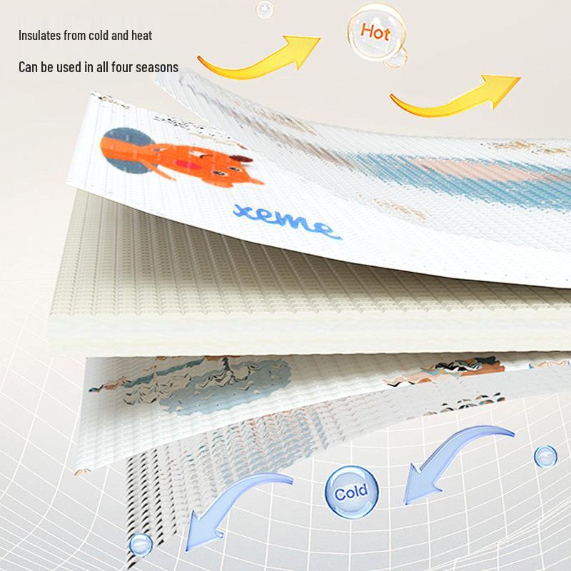 4cm Thick Foldable XPE Baby Crawling Mat - Cold-Insulating and Durable Floor Mat
