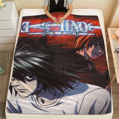 Death Note Print Flannel Blanket, High Quality Comfortable for All Seasons, Home Decor, Warmth and Comfort, Perfect for Christmas Gifts22