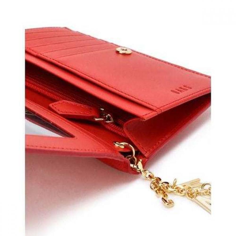 Daks Red Calile Embossed Leather Gold Dd Wallet Dcwa4f260r2