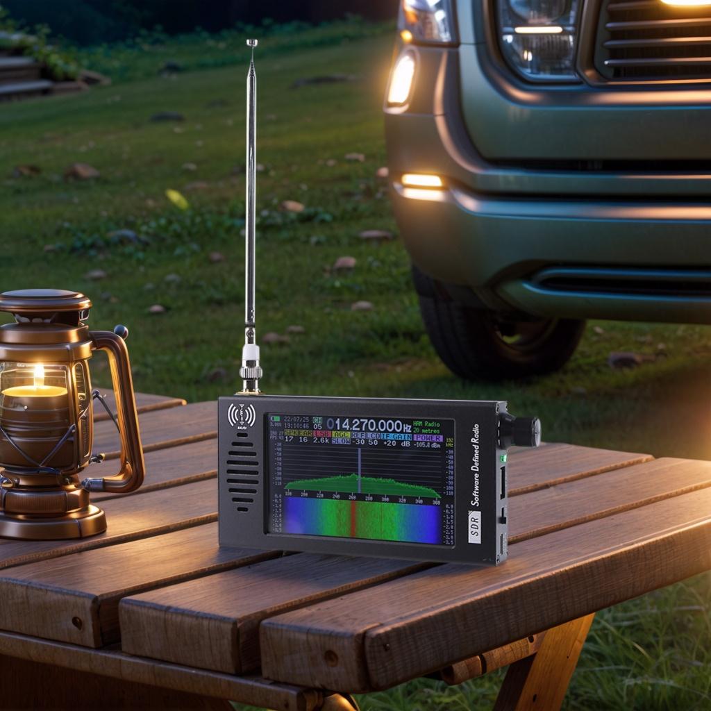 DSP SDR Radio Receiver Aluminum Alloy Rechargeable Radio Receiver Compact Radio Receiver for Garage Party Market