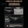 Soft Eye Protecting Light USB Star Projector Night Light, Starry Sky Lamp with Film Slides, Touch Dimming Holiday Decoration & Timer, Flexible