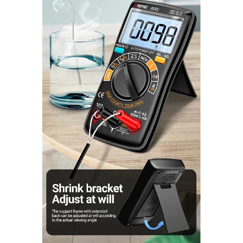 ANENG AL01 Inductance Digital Multimeters True RMS NCV Handheld 6000 Counts Tester AC/DC Votage Current Resistance Ohm Tool