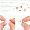 Flat Round 304 Stainless Steel Stud Earring Settings, with 304 Stainless Steel Ear Nuts, Real 18K Gold Plated, Tray: 6mm, 8x1.5mm, Pin: 0.8mm