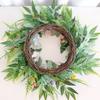 Artificial Flower with Leaves Wedding Wreath Spring Wreath Decoration for Door Window Hallway Farmhouses Home Decoration