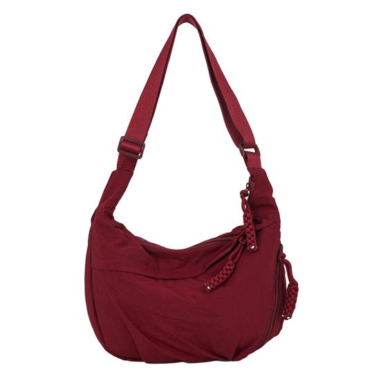 Uformell Hobo-veske Dumpling-veske med justerbar skulderreim Sammenleggbar skulderveske med flere lommer Stor kapasitet Crossbody-veske for daglig bruk Reise Arbeid