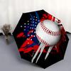 1 Stück Amerikanisches Baseball-Kunstwerk Regenschirm mit Kunststoffgriff, Geeignet für alle Jahreszeiten Zuhause Reise Outdoor-RegenschirmDD1607