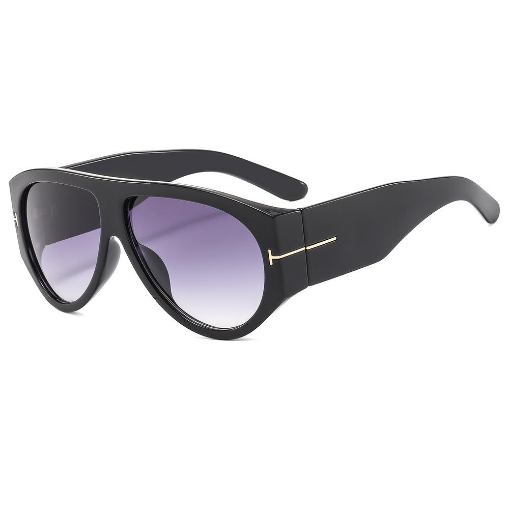 Occhiali da Sole Y2K Spicy Girl a Forma di T Aviator Ovali – Stile Streetwear da Donna alla Moda Protezione Solare