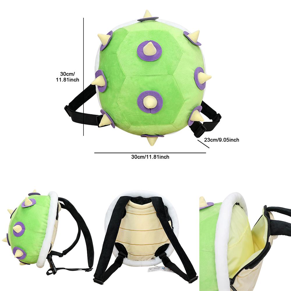 9 Styles Super Mario Plush Backpack Koopa Troopa Bowser Lemmy Yoshi Turtle Shell Stuffed Plushie Toys Cartoon Peluche Dolls Bag