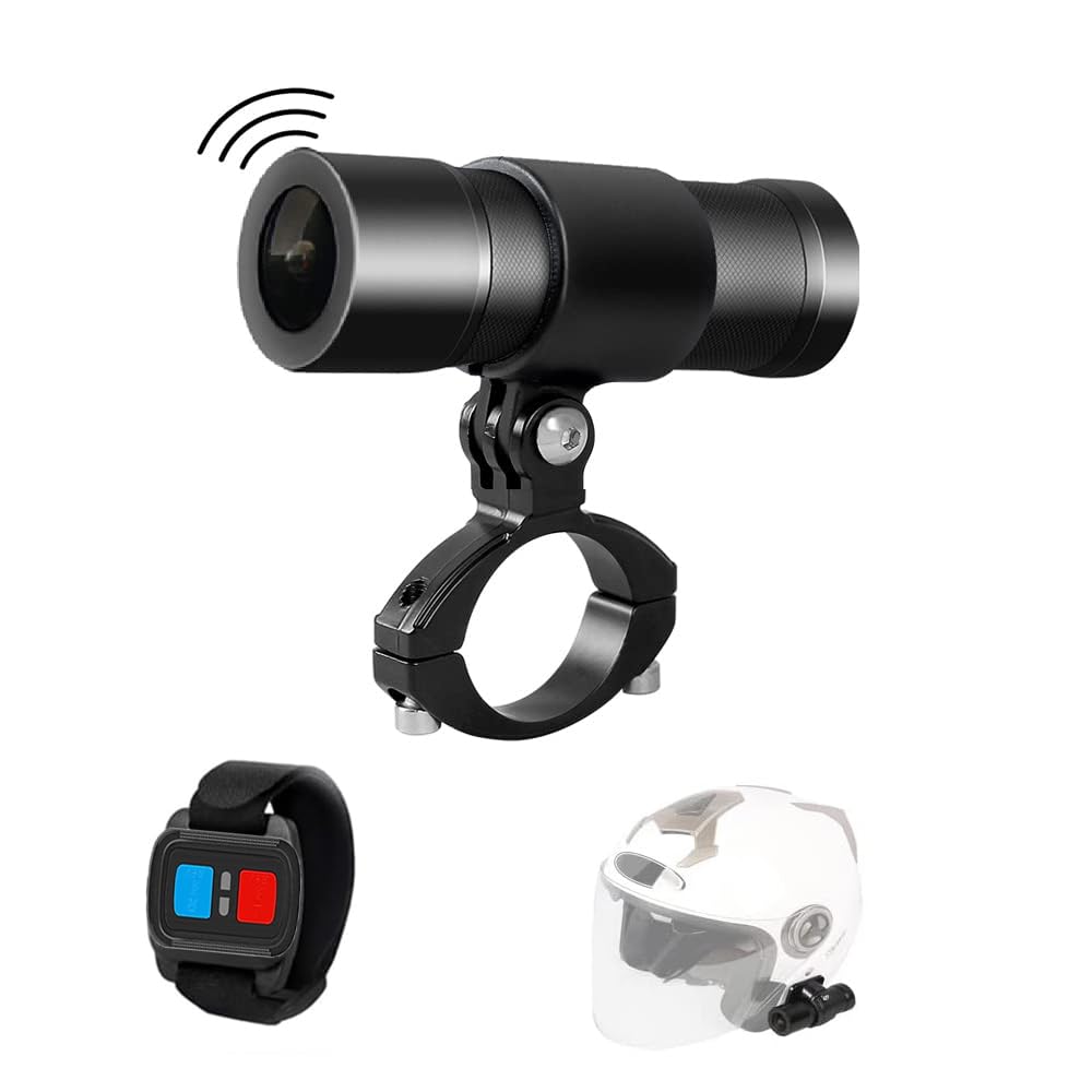 VSYSTO D5S 1080P Motorcycle Dash Cam, Helmet, Camera, WiFi, 150° Wide Angle, Waterproof, Multi-functional