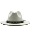 Women S British Style Cashmere Large Brim Fedora Hat 56 58cm