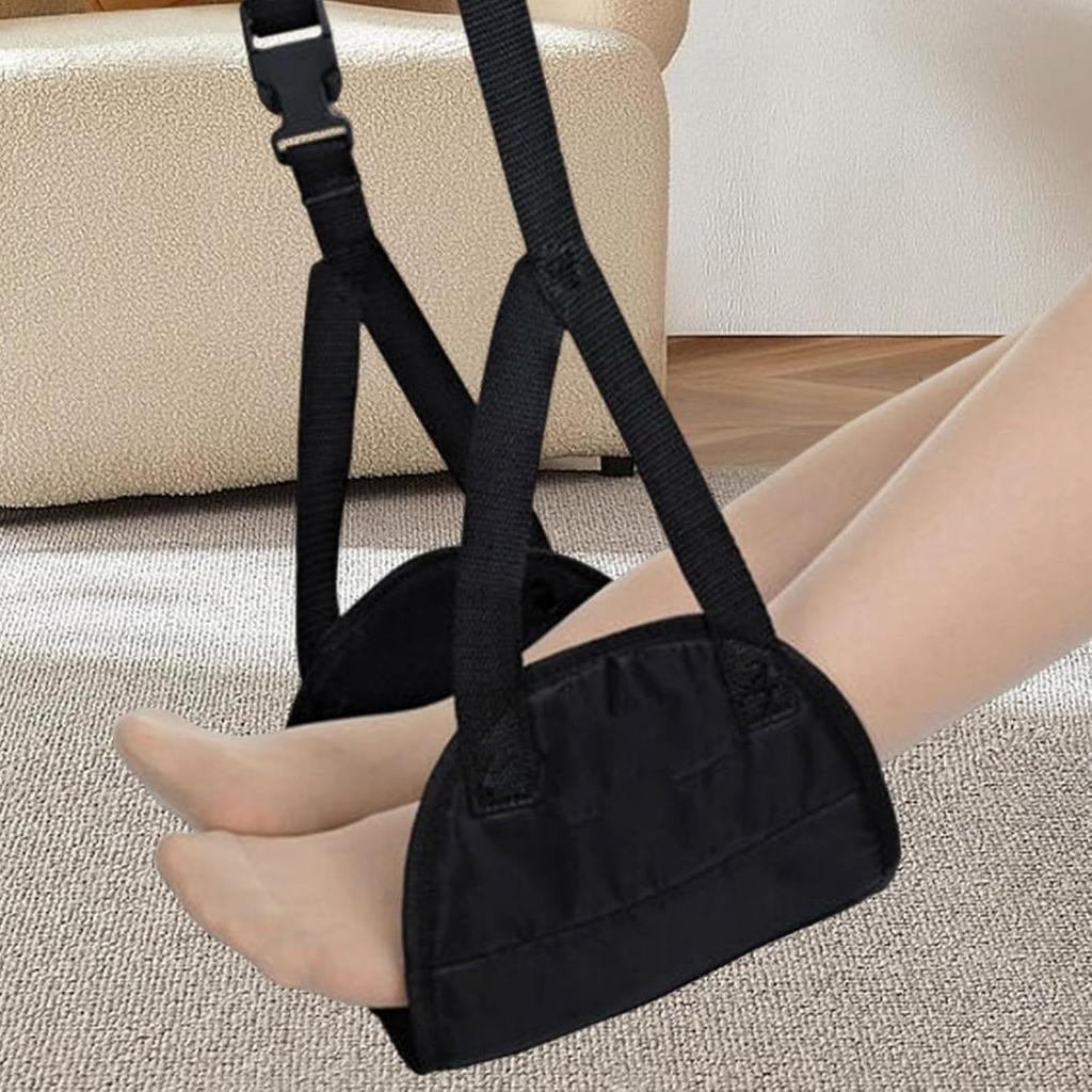 Adjustable Travel Foot Hammock - Airplane Foot Rest Hammock for Comfort  Hammock for Flights, Lightweight Travel Access KTY