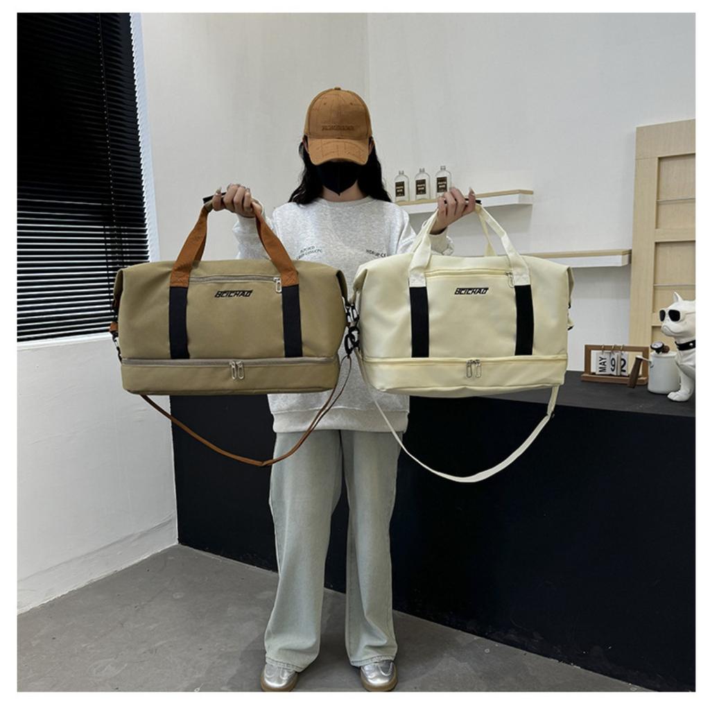 Large Capacity Lightweight Portable Travel Bag with Dry and Wet Separation, Short Distance Luggage Bag, Men's and Women's Sports Yoga Fitness Bag