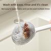 Removable Brush for Cleaning Pots and Pans, Household Dish Brush, Long-handled Stainless Steel Pot Brush, Steel Wire Ball