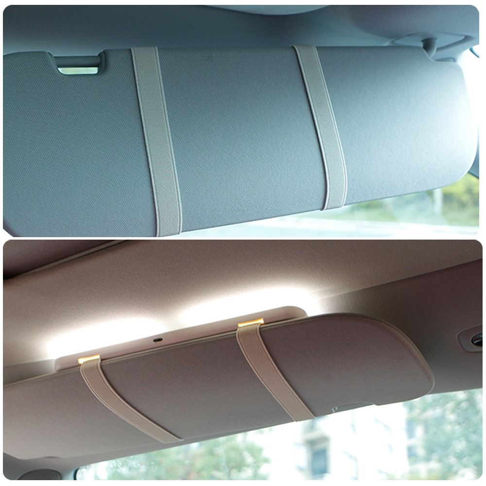 HD LED Car Makeup Mirror Car Visor Mount Fill Light Mirror New Makeup Mirror  Vehicle Interior