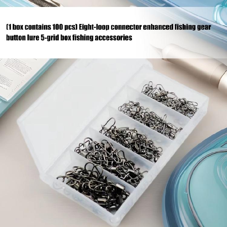 100pcs Ball Bearing Barrels Rolling Swivels Barrels Swivels Fishing Lure Hook Connector Fishing Accessories for Saltwater