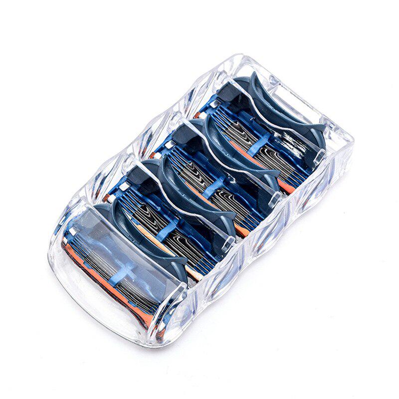 4Pcs/pack Razor Blade 5layers Stainless Steel Shaver Cassette Fit for Gillettee Fusione