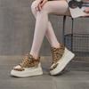 Mode 7CM Plateau Keilabsatz Sneakers Schuhe Damen Sexy High Top Leopardenmuster Damen Freizeitschuhe Mode Sneakers Frühling Warmes Fell Winter