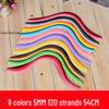 9-Color Gradient 5mm x 54cm Quilling Paper Strips - Handmade Quilling Materials