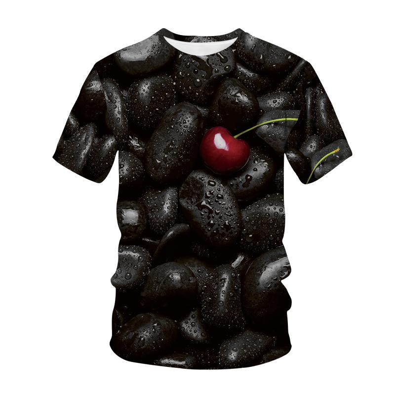 Hip Hop Fruit 3d Printed Summer Men's T-shirt Fun Kiwi Strawberry Fashion Short Sleeve Shirt Street