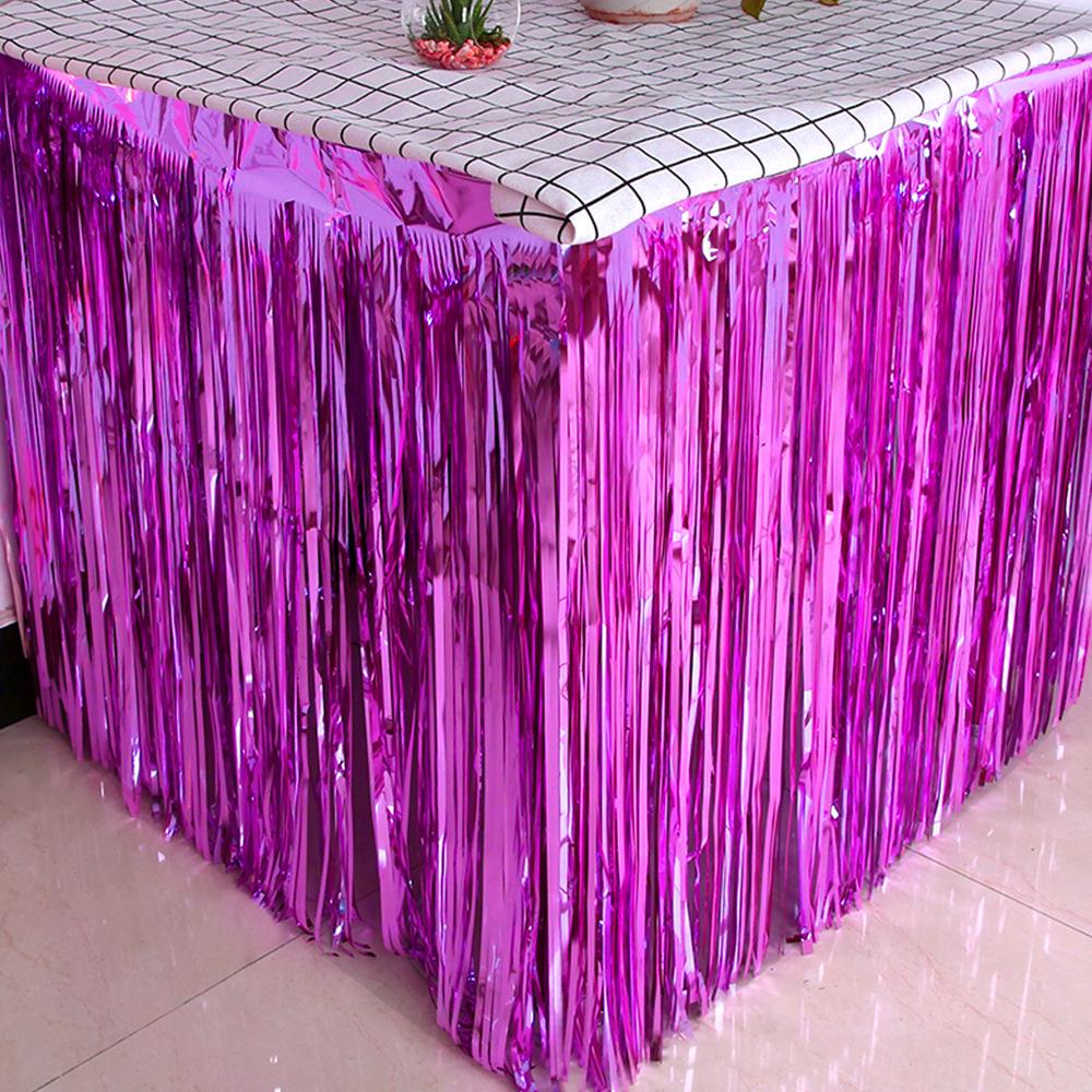 Rain Curtain Fringe Table Skirt for Party or Dining Table Decoration