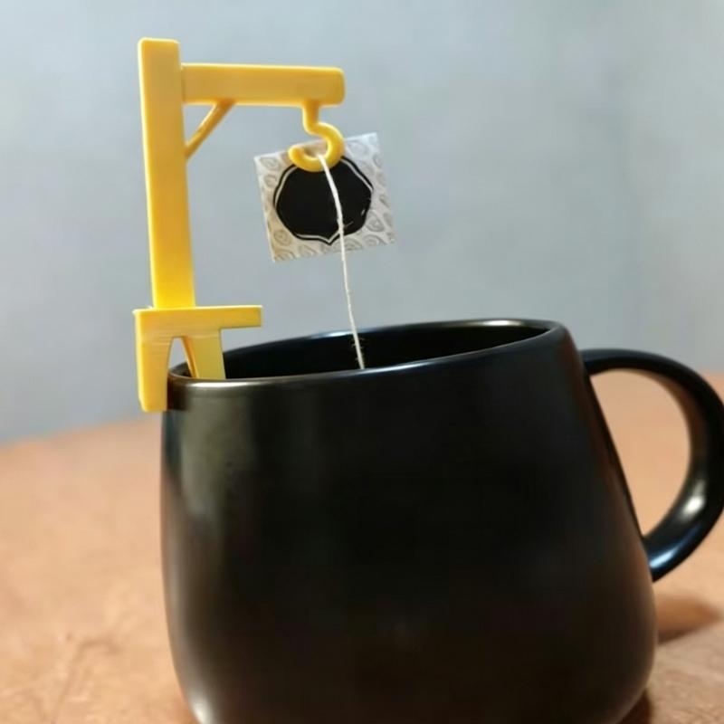 Tea Bag Holder for Cup Edge, Plastic Cup Clip with Hook Design for Kitchen Mugs and Desk Cup Brewing, Plastic Mug Tool