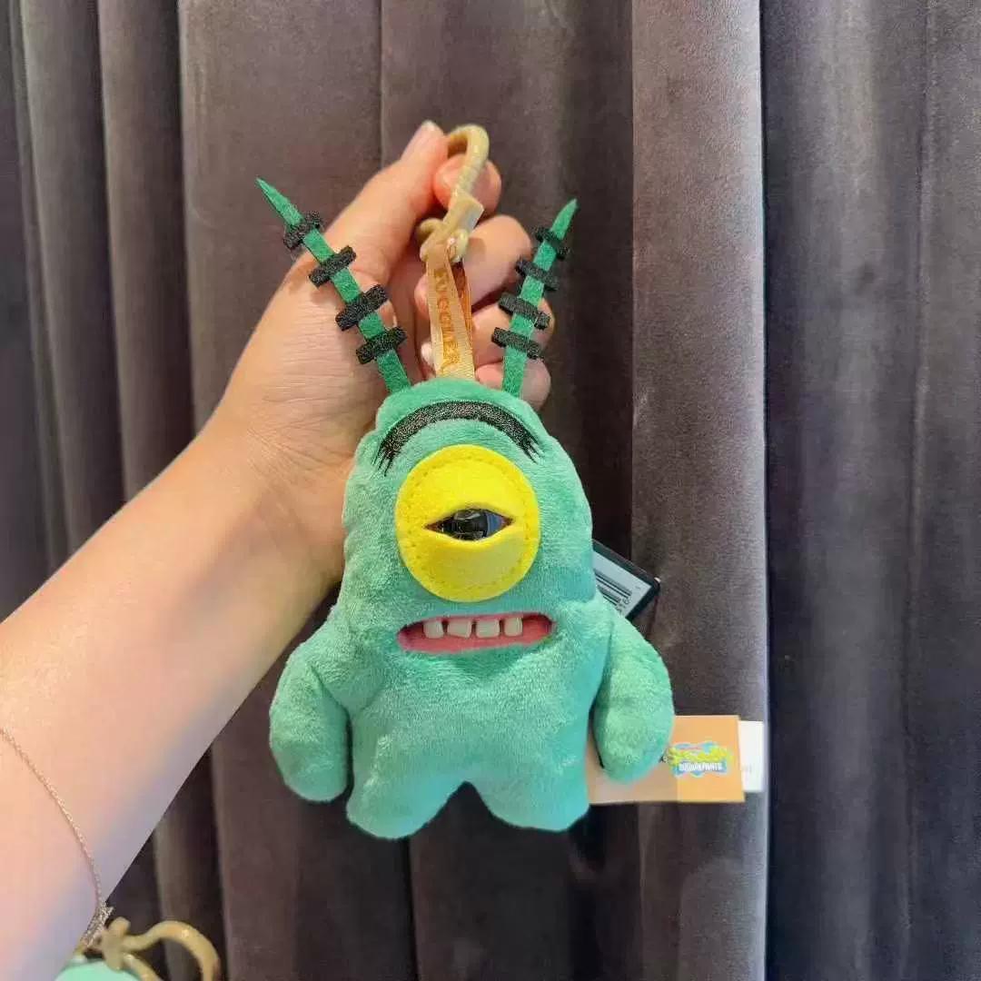 Stock Genuine Fuggler X Spongebob Squarepants Funny Ugly Monster Trandy Plush Keyring Cute Plush Keychain Pendant Gift Toy
