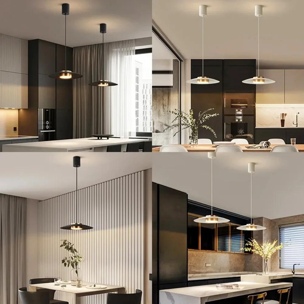 Minimalist Black Pendant Lights Dining Room Indoor Lighting Ceiling Lamp Hanging Light Led Chandelier Decora Indoor Bedside Lamp
