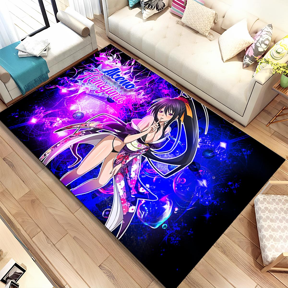 

3D Sexy Girl High School DxD Anime Area Rug,Carpet for Home Living Room Bedroom Sofa Doormat Decor,kids Non-slip Floor Mat Gift 200x160cm(78x62in)