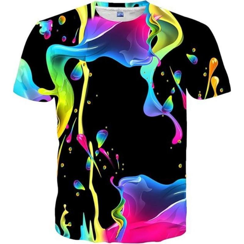 

Летний топ с круглым вырезом и принтом ночного неба в виде 3D, модные повседневные футболки с короткими рукавами для мужчин 6XL