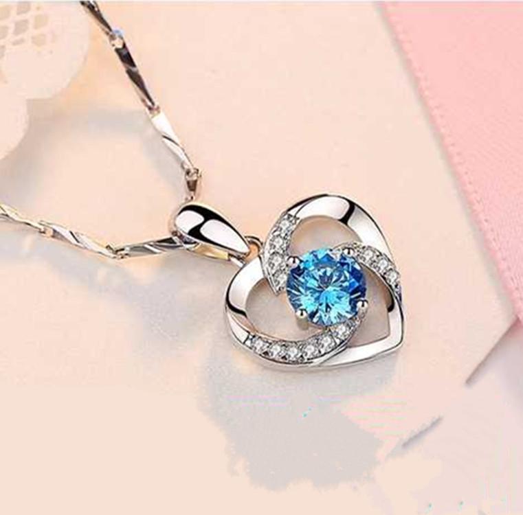 925 Sterling Silver Necklace Pendant Zircon High Quality Chain For Women Luxury Fashion Wedding Engagement Jewelry Party Gifts