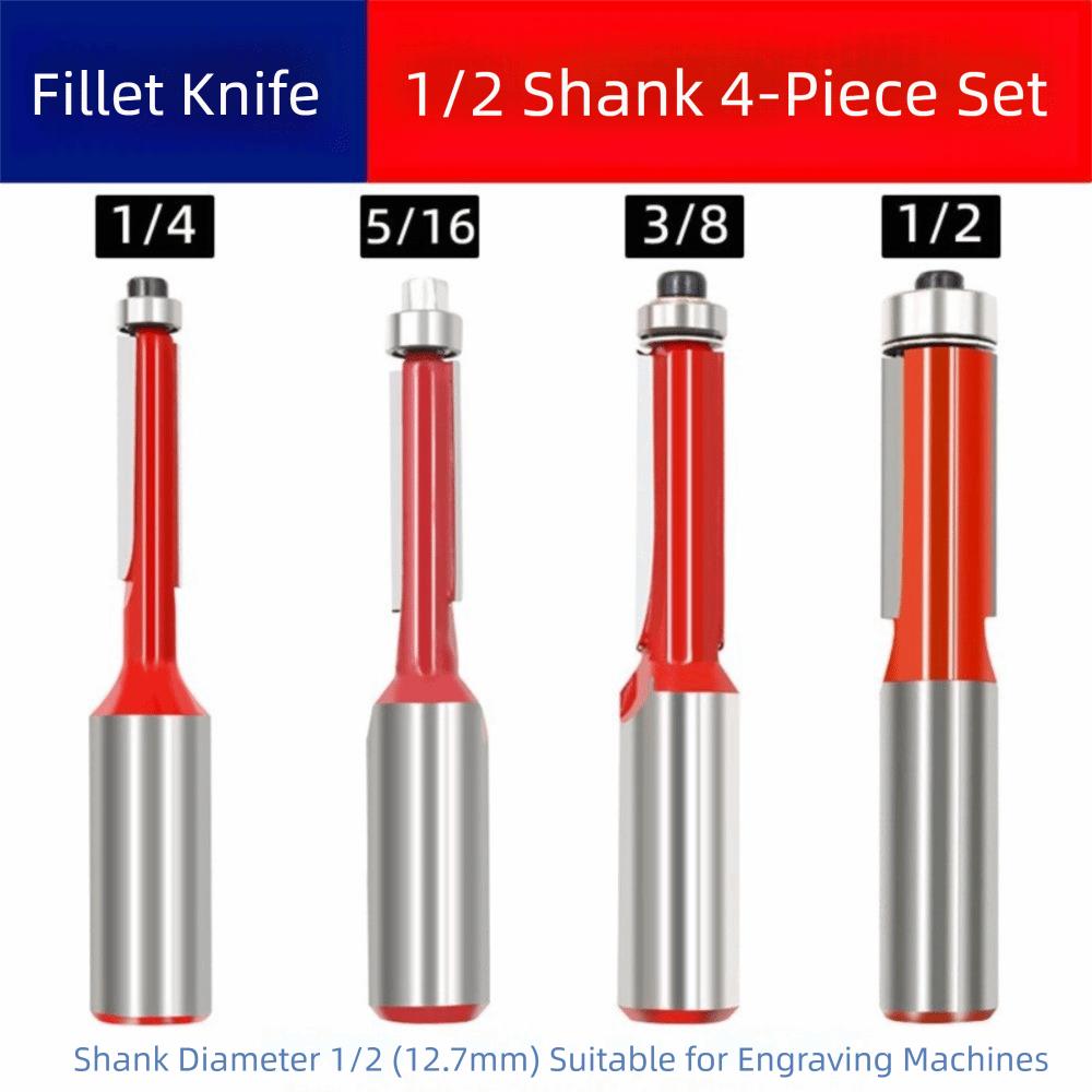 With Bearing Shank Milling Cutter 6mm Shank Carving Cutter Carbide Router Bit  Trimming