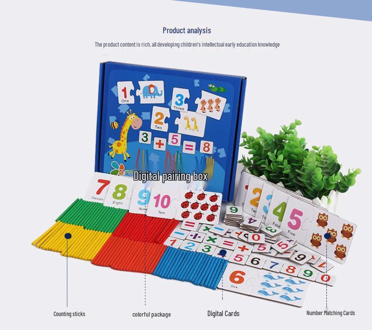 Number Recognition Cards: Educational Table Game for Kindergarten Kids