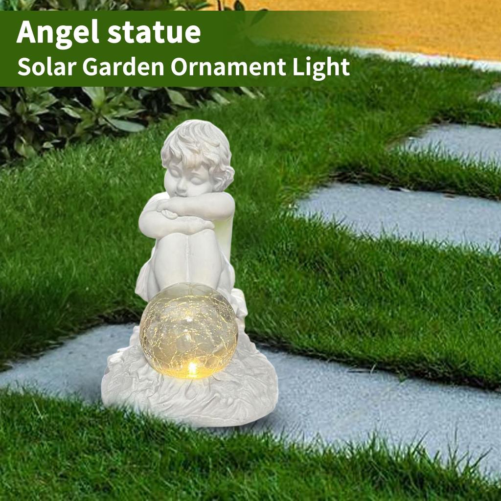 Resin Handicrafts, Flower Angel Statues, Solar Lights, Garden Decorations, Ornaments, Rustic Style