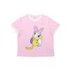 Neo Donald Duck Graphic Round Neck Regular Fit Straight-Cut Short-Sleeve T-Shirt Women Tops Pink GJ5624
