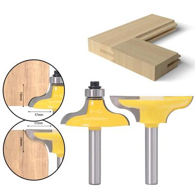2PC 1/2inch 8mm 12mm Shank Entry Door for Long Tenons Router Bit Woodworking Cutter Bits Tenon Cutter for Wood Working Tools
