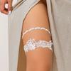 2 Pieces Set Lace Lace Elastic Thigh Chain Suit Fashion Retro Sexy Girls Matching Skirt Cheongsam Ornament