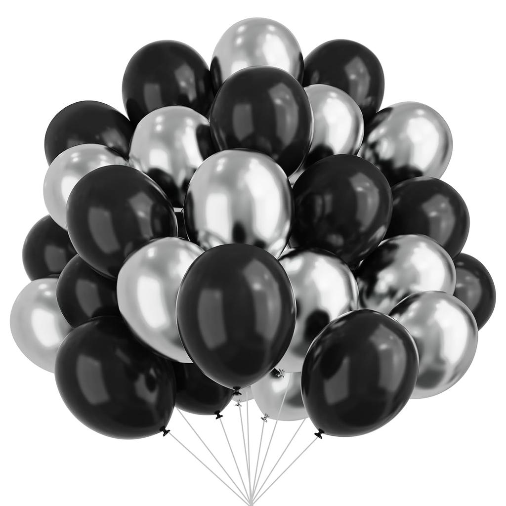 12inch-67pcs black red, pink and gold latex balloon set suitable for weddings, birthdays, popular parties, bridal showers