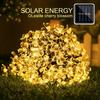 Solar-Powered Cherry Blossom LED Flower Lights  8 Modes Outdoor Garden Patio Balcony Decorative Lights for Holiday Decoration
