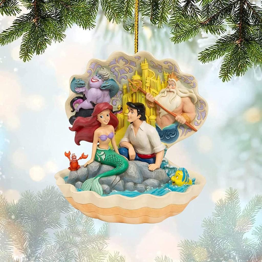 Schönes Prinzessin und Biest Acryl Cartoon Weihnachtsbaumschmuck für Partys